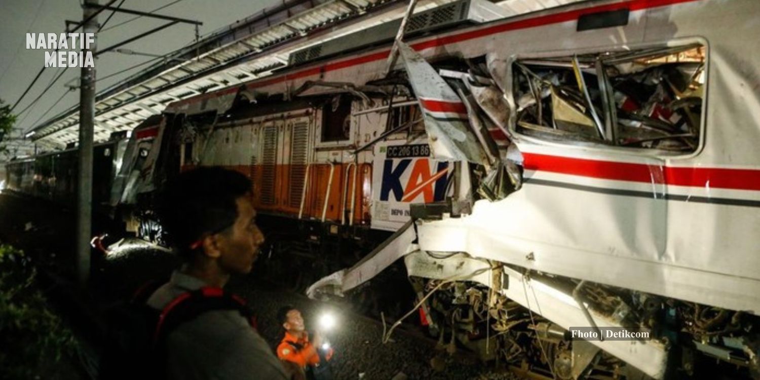 Tabrakan Kereta di Bekasi (Naratifmedia/Detikcom)