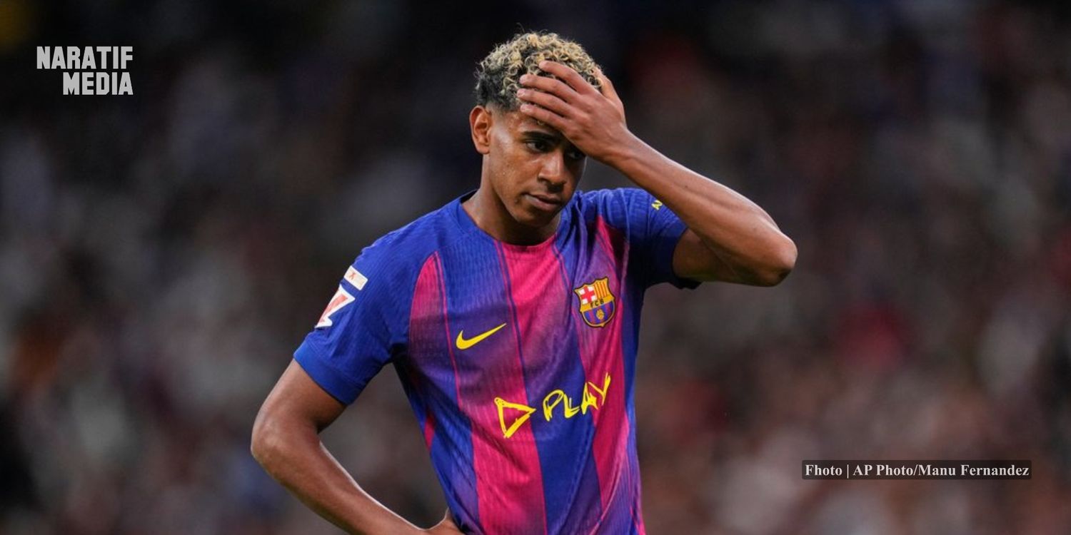 Winger Barcelona, Lamine Yamal. (c) Naratifmedia/AP-Manu Fernandez