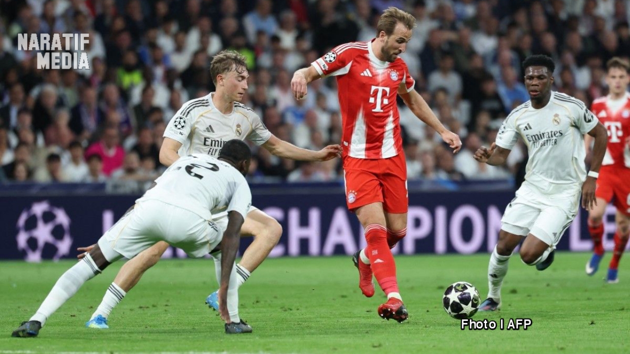 Harry Kane & Pemain Real Madrid (Naratifmedia/AFP)