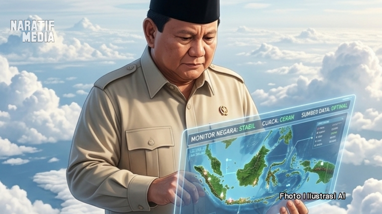 Presiden RI Prabowo Subianto (Naratifmedia/Ilustrasi AI)