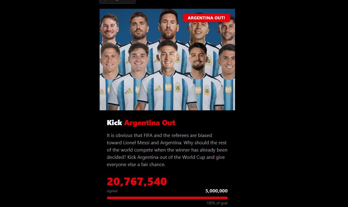 Petisi Diskualifikasi Argentina dari Piala Dunia 2026 Tembus 16 Juta Tanda Tangan, FIFA Belum Merespons