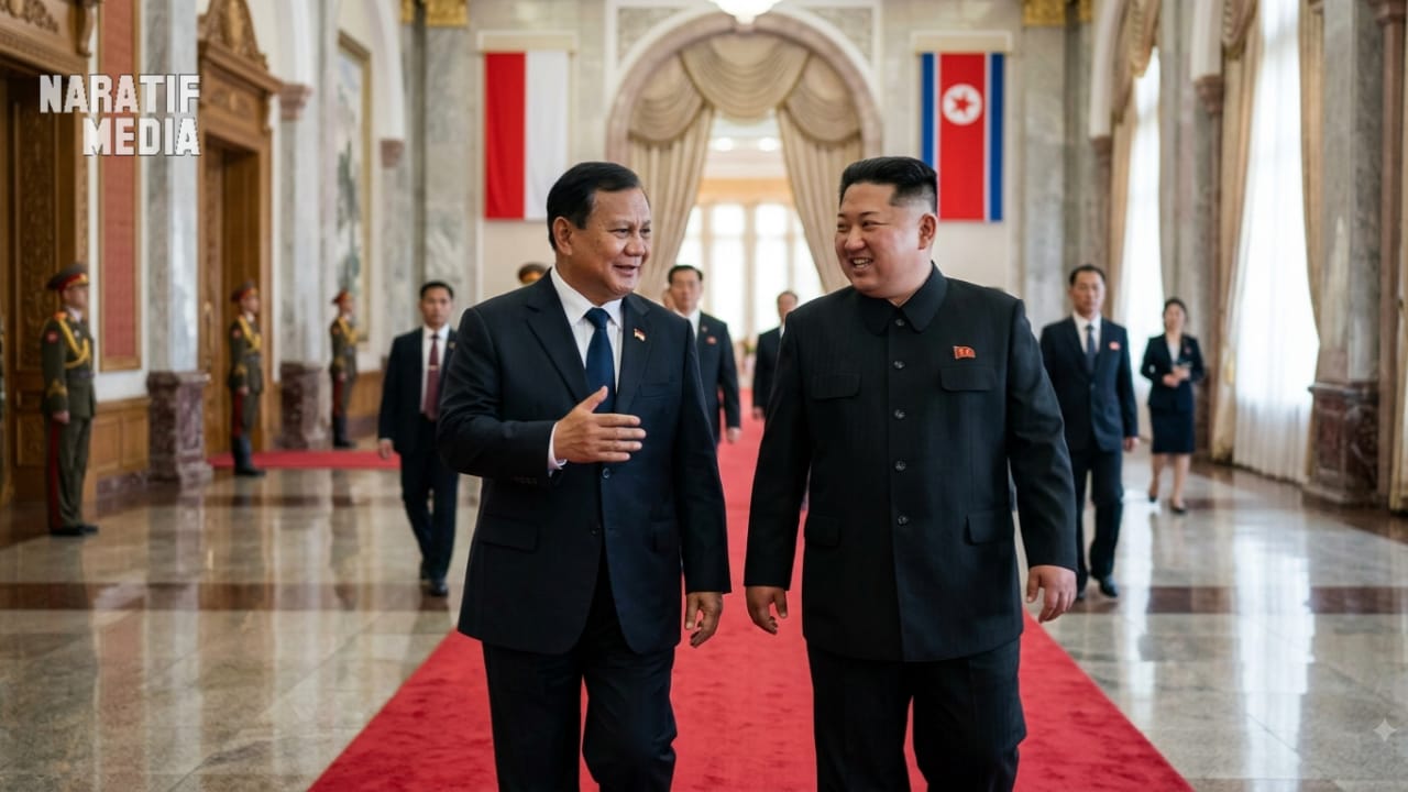 prabowo dan kim jong un (Ilustrasi)